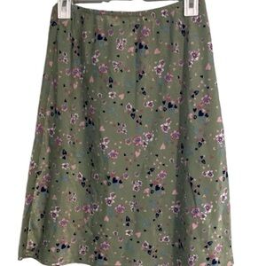 Self Esteem Skirt Girls XL Floral Print Pull On Knee Length